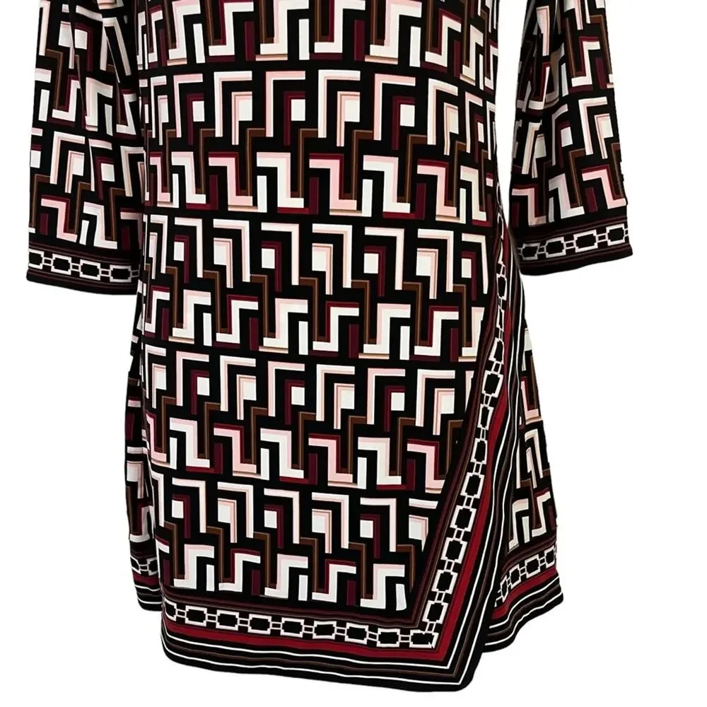 WHITE HOUSE BLACK MARKET WHBM Embroidered Collar Mini Jersey Knit Dress sz XXS